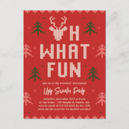 Tarjeta postal de invitación de feriado para Navid