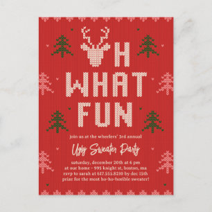 Tarjeta postal de invitación de feriado para Navid