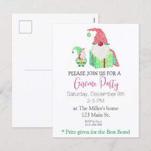 Tarjeta postal de invitación de fiesta de feriado 
