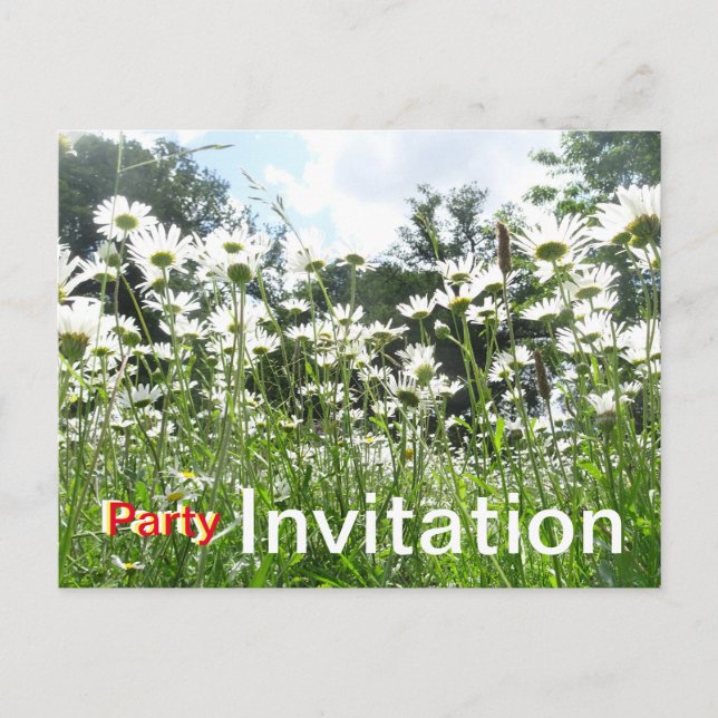 Tarjeta postal de invitación de fiesta de las flor (Anverso)