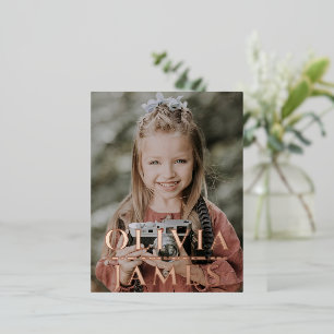 tarjeta postal de invitación de fotografía para gr