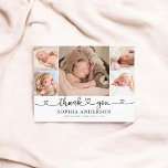 Tarjeta postal de Invitación de fotos para niños d<br><div class="desc">Fuente y foto de serif negrita moderna.</div>