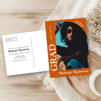 Tarjeta Postal de Invitación de Graduación con Fot