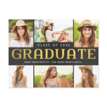 Tarjeta postal de Invitación de graduación de clas