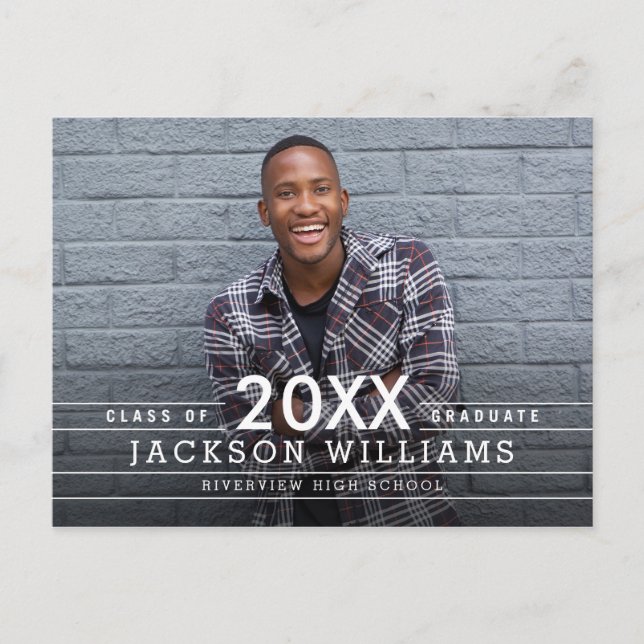 Tarjeta postal de Invitación de graduación de Guay (Anverso)