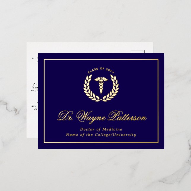 Tarjeta postal de Invitación de graduación de la E (Anverso/Reverso)