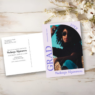 Tarjeta Postal de Invitación de Graduación Retro M