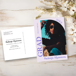 Tarjeta Postal de Invitación de Graduación Retro M