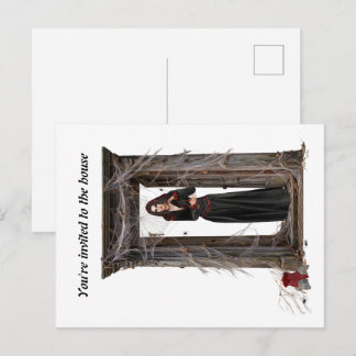 Tarjeta postal de invitación de Halloween de la se