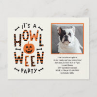 Tarjeta postal de invitación de la fiesta de Hallo