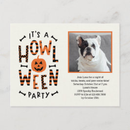Tarjeta postal de invitación de la fiesta de Hallo