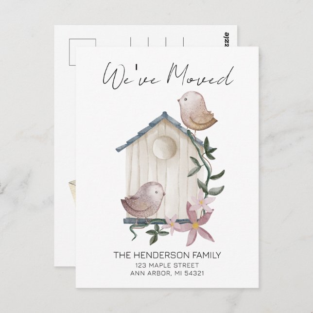 Tarjeta postal de Invitación de mudanzas de nueva  (Anverso / Reverso)