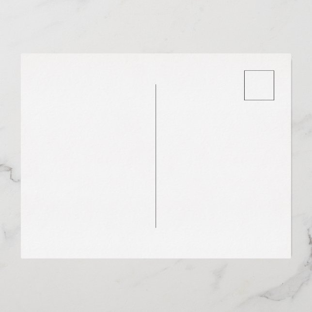 Tarjeta postal de invitación de papel aluminio (Reverso)