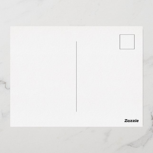 Tarjeta postal de invitación de papel de aluminio (Reverso)
