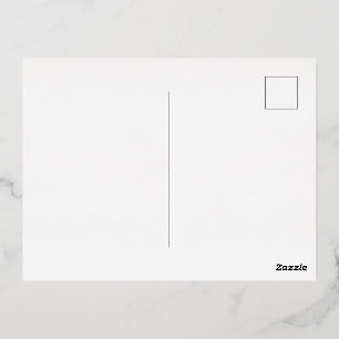 Tarjeta postal de invitación de papel de aluminio