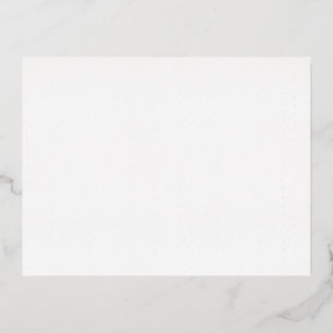 Tarjeta postal de invitación de papel de aluminio