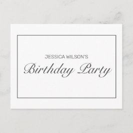 Tarjeta postal de invitación de RSVP para fiesta d