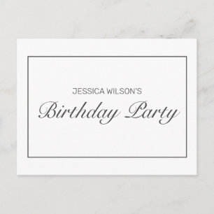 Tarjeta postal de invitación de RSVP para fiesta d