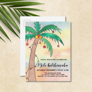 Tarjeta postal de invitación del partido Mele Kali