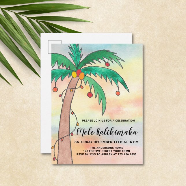Tarjeta postal de invitación del partido Mele Kali (Subido por el creador)