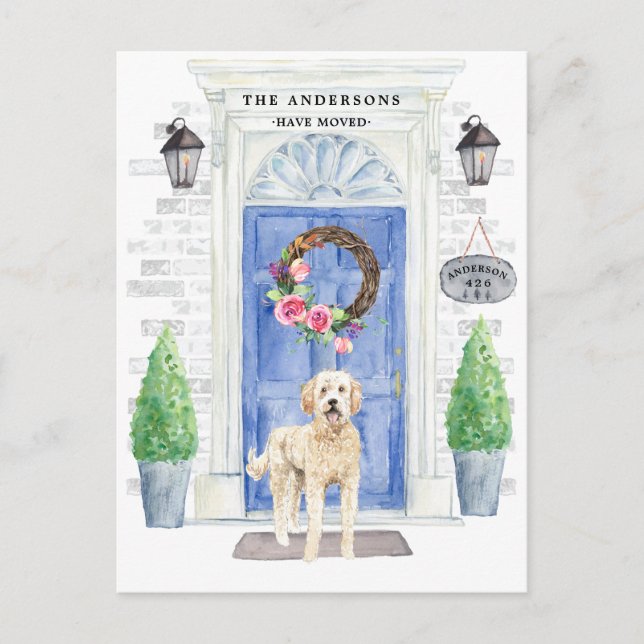 Tarjeta postal de Invitación móvil de Doodle dorad (Anverso)