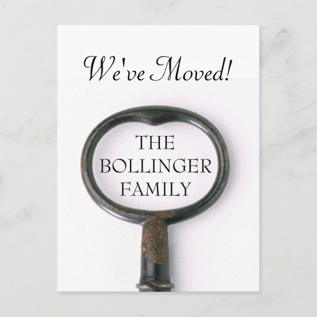 Tarjeta postal de Invitación móvil de la tecla de  (Anverso)