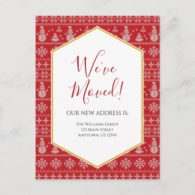 Tarjeta postal de Invitación móvil de suéter de Na (Anverso)