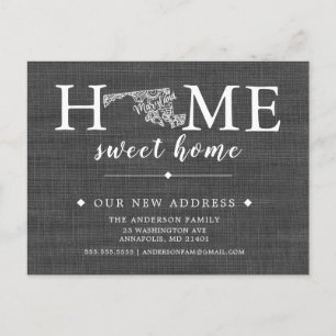 Tarjeta postal de Invitación móvil del estado de M