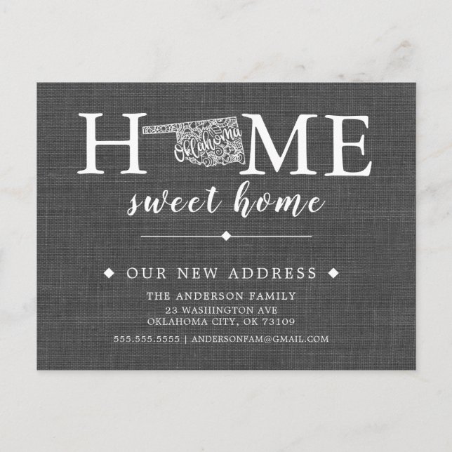 Tarjeta postal de Invitación móvil del estado de O (Anverso)