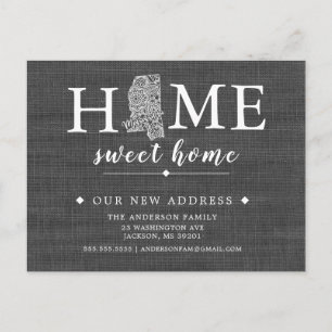 Tarjeta postal de Invitación móvil del estado MISS