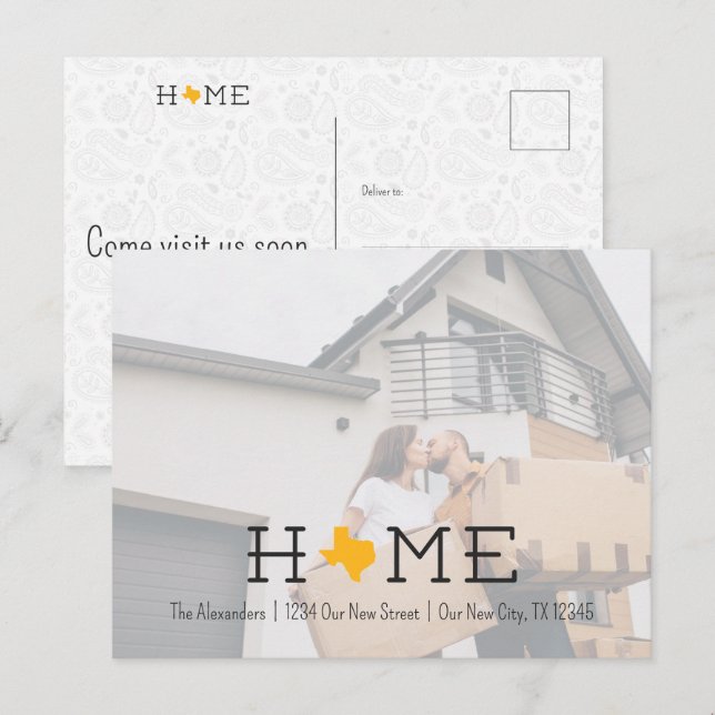 Tarjeta postal de Invitación móvil del hogar amari (Anverso / Reverso)