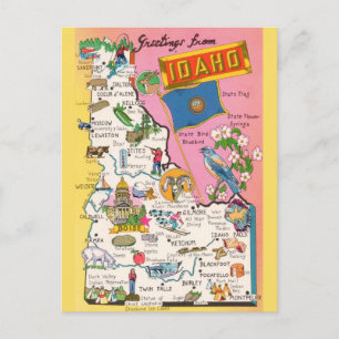 Tarjeta postal de Invitación móvil del mapa de Ida
