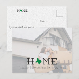Tarjeta postal de Invitación móvil Green HOME Texa
