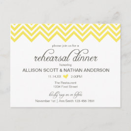 Tarjeta postal de invitación para cena de ensayo d