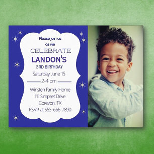 Tarjeta postal de invitación para fiesta de cumple