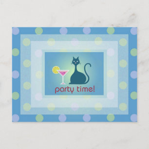 Tarjeta postal de invitación para Fiesta de diseño