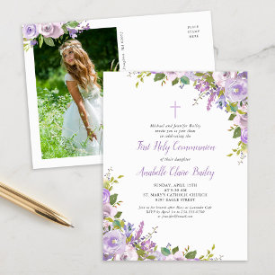 Tarjeta postal de invitación para la Primera Comun