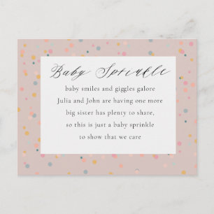 Tarjeta postal de invitación para rociado de bebé