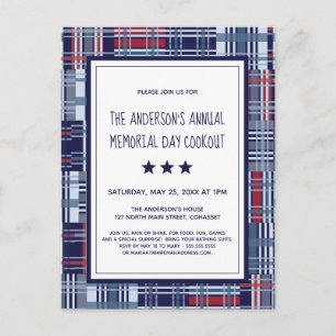 Tarjeta postal de invitación patriótica para event