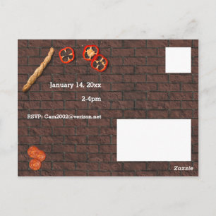 Tarjeta postal de invitación personalizable para f