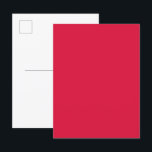 Tarjeta postal de invitación personalizada Rojo Ca<br><div class="desc">Crea una primera impresión audaz con esta tarjeta postal de invitación personalizable de color rojo carmesí. El tono profundo y vibrante establece un tono de confianza para cualquier evento, mientras que el área de diseño de sangrado total te da la libertad de personalizar completamente cada pulgada. Agrega tu propio texto,...</div>