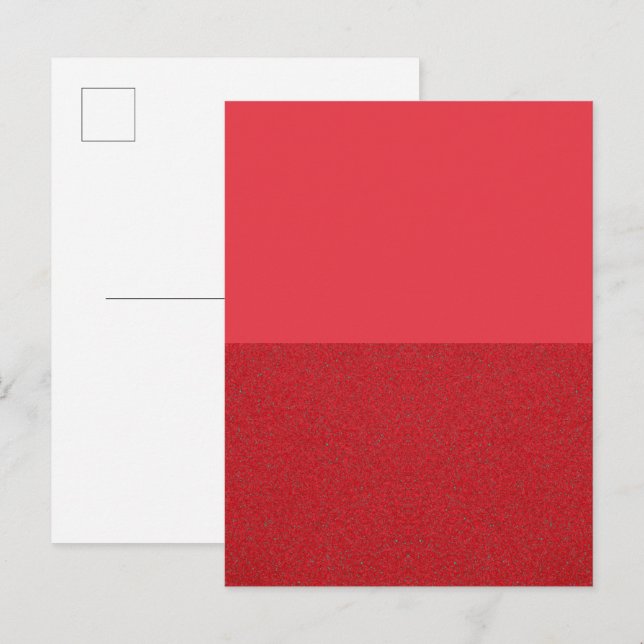Tarjeta postal de invitación roja negrita de dos t (Anverso / Reverso)