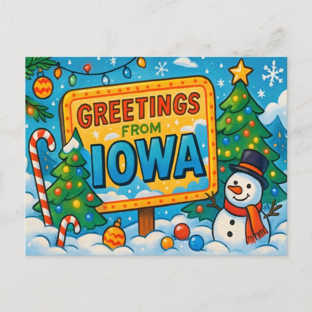 Tarjeta postal de IOWA (Anverso)