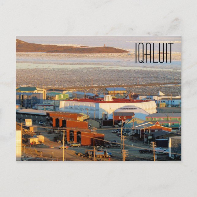 Tarjeta postal de Iqaluit Nunavut Canadá (Anverso)