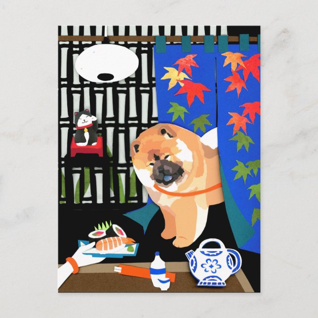 tarjeta postal de IRRASHAIMASE Chow (Anverso)