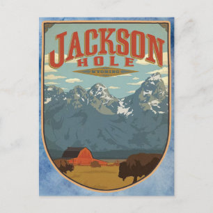 Tarjeta postal de Jackson Hole Wyoming