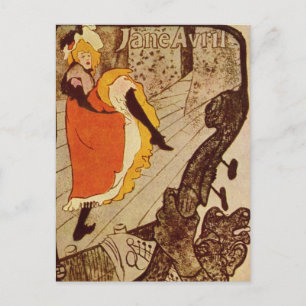 Tarjeta postal de Jane Avril por Henri de Toulouse