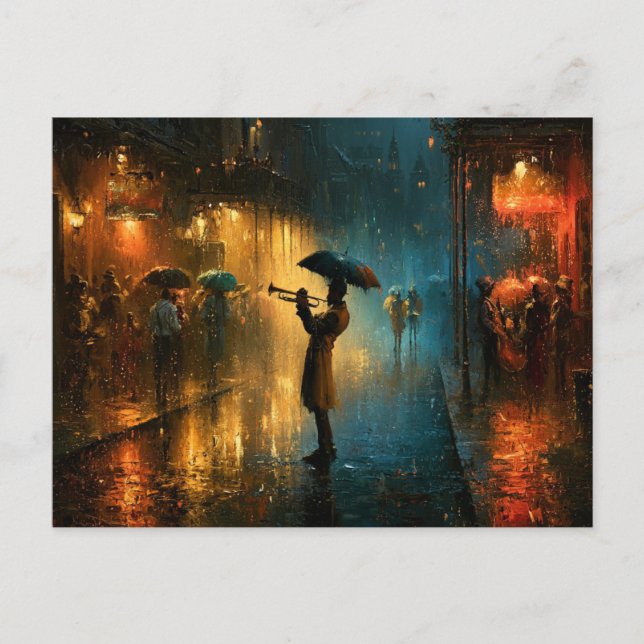 Tarjeta postal de jazz de Nueva Orleans (Anverso)