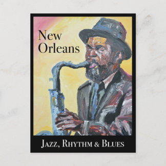 Tarjeta postal de jazz, rhythm & blues de Nueva Or