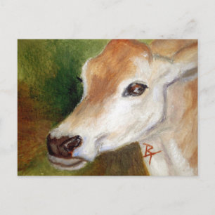 Tarjeta postal de Jersey Cow